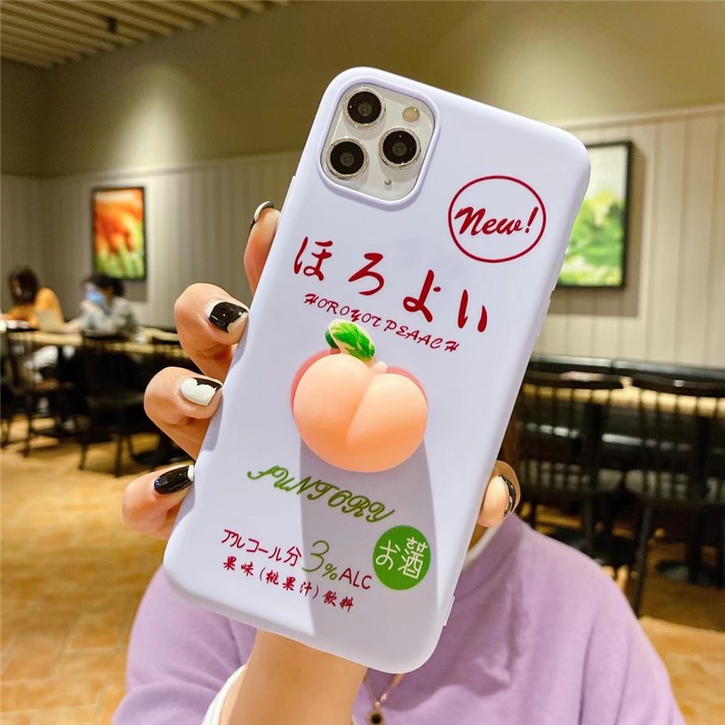 Ốp Lưng In Hình Quả Đào 3d Cho Iphone 12 Pro Max 12 Mini 11 Pro Max Xs Max Xr 6 6s 7 8 Plus Samsung S20 Ultra S20 Plus Note 10 Note 20 S9 Plus