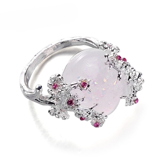 popular diamond flower ring diamond Opal branches