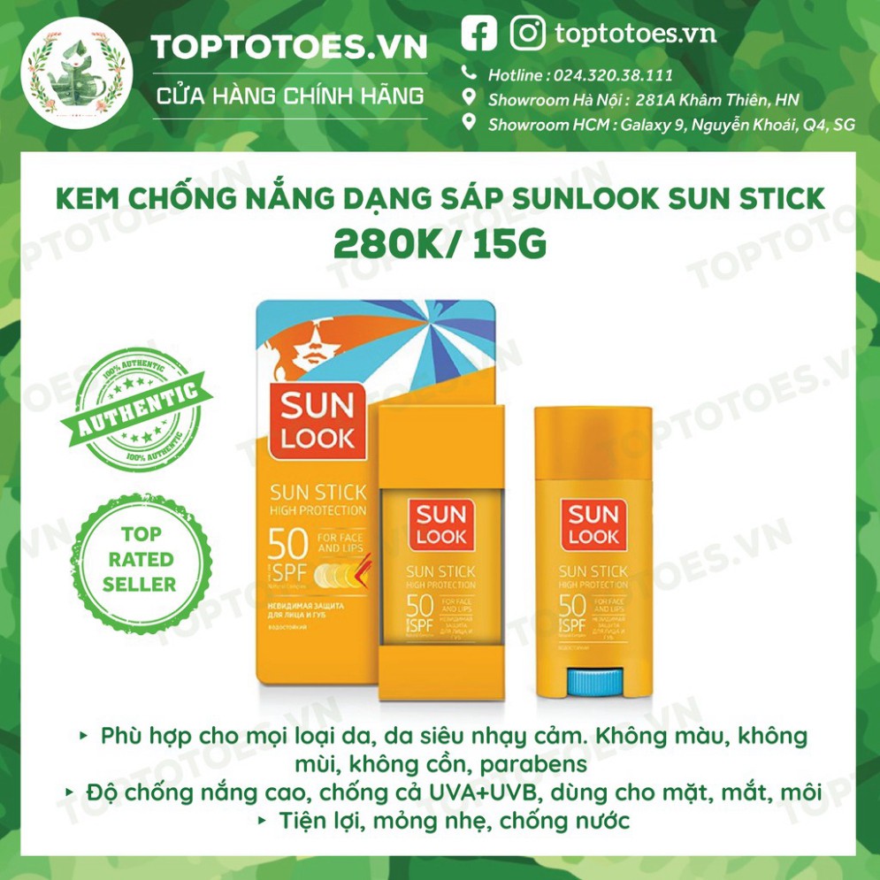 Kem chống nắng dạng sáp Sunlook Sun Stick SPF50 chống nắng phổ rộng cho mặt, mắt, môi