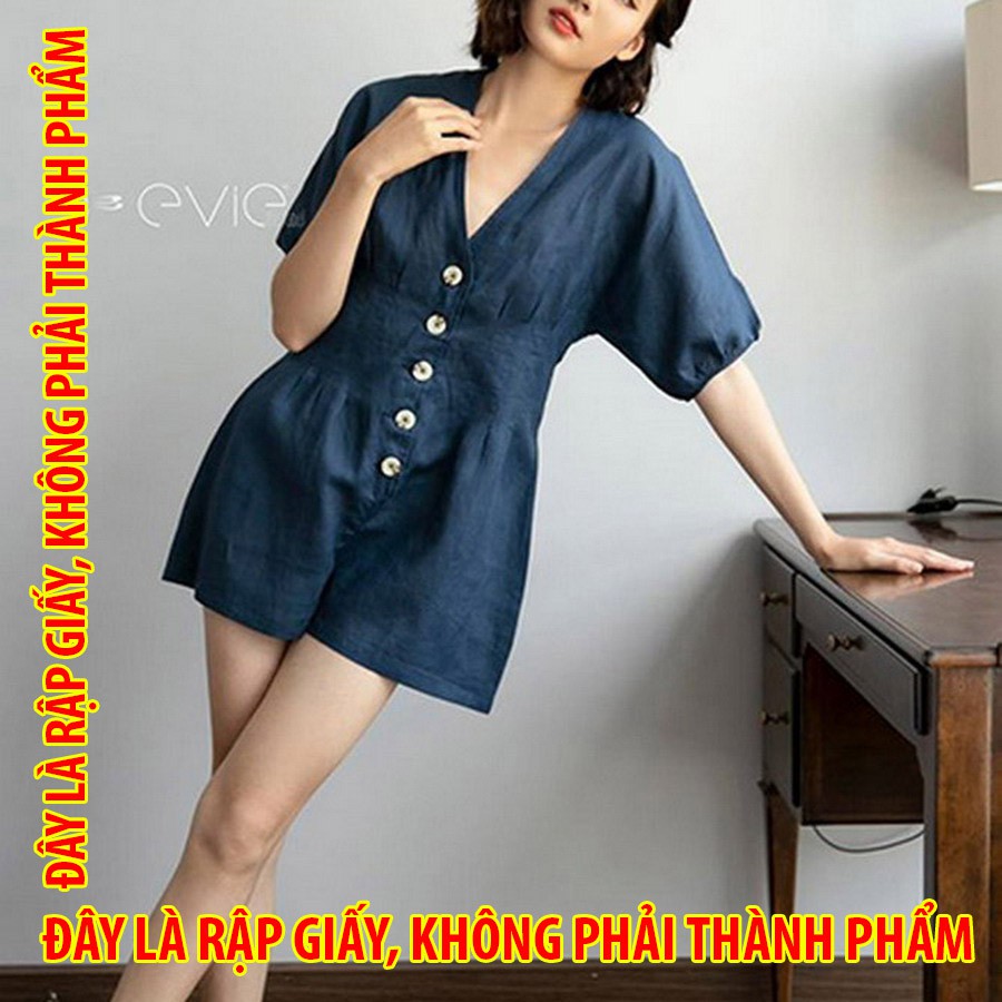 Rập giấy 30025 - Jumsuit Blue moon