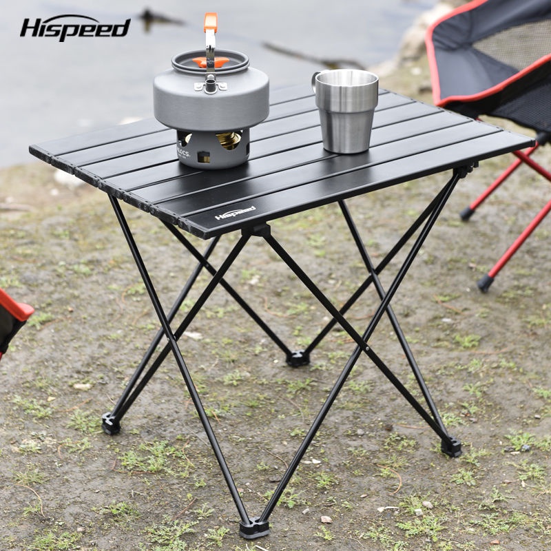 HiSpeed Bàn gấp ngoài trời bằng hợp kim nhôm bàn dã ngoại cắm trại di động Bàn và ghế nướng ngoài tr