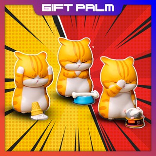 Mô hình mèo thất vọng Gacha set 3 dễ thương trang trí tiểu cảnh mini để bàn văn phòng đồ chơi trứng đáng yêu