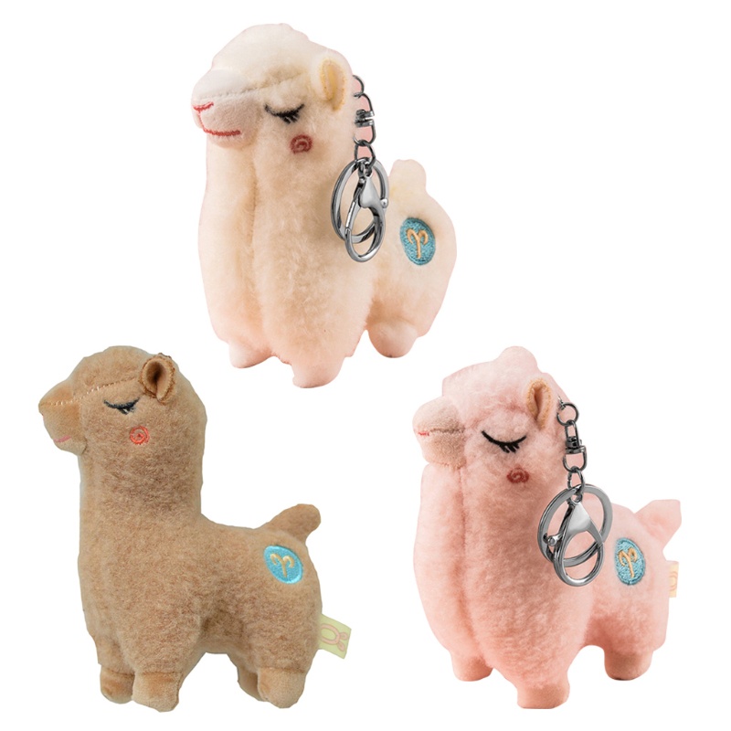 Móc Khóa Hình Lạc Đà Alpaca Bằng Cotton Mềm Mại Dễ Thương
