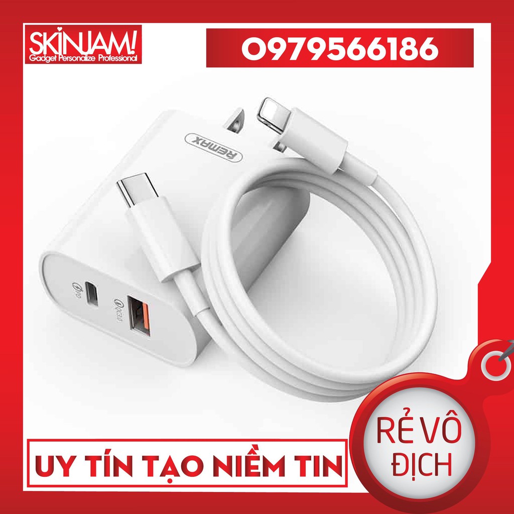 Bộ Sạc Nhanh Remax RP-U37 2 Cổng USB tích hợp QC 3.0 và PD 18W Sạc nhanh cho iPhone - Hàng nhập khẩu