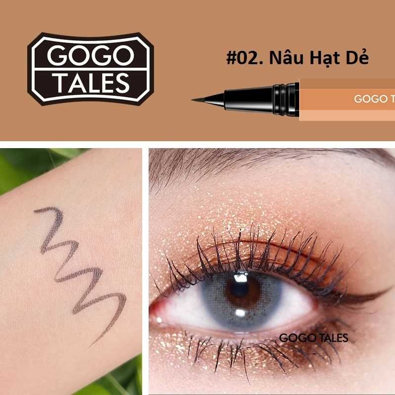 [Mới Về] Bút dạ kẻ mắt Gogo tales GT211 chống nước nét mảnh nhanh khô dễ kẻ hàng Auth nội địa Trung Chamm Store