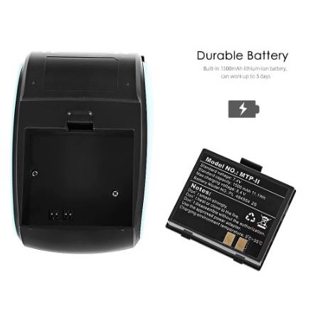 Pin máy in nhiệt, máy in hóa đơn, máy in bluetooth GOOJPRT PT210