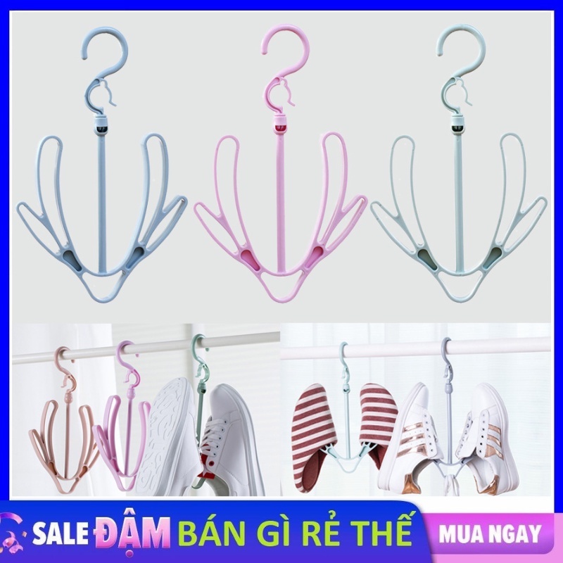 Khung móc treo phơi giày dép đa năng, móc xoay 360 độ tiện dụng mọi nhà nthinhuy01