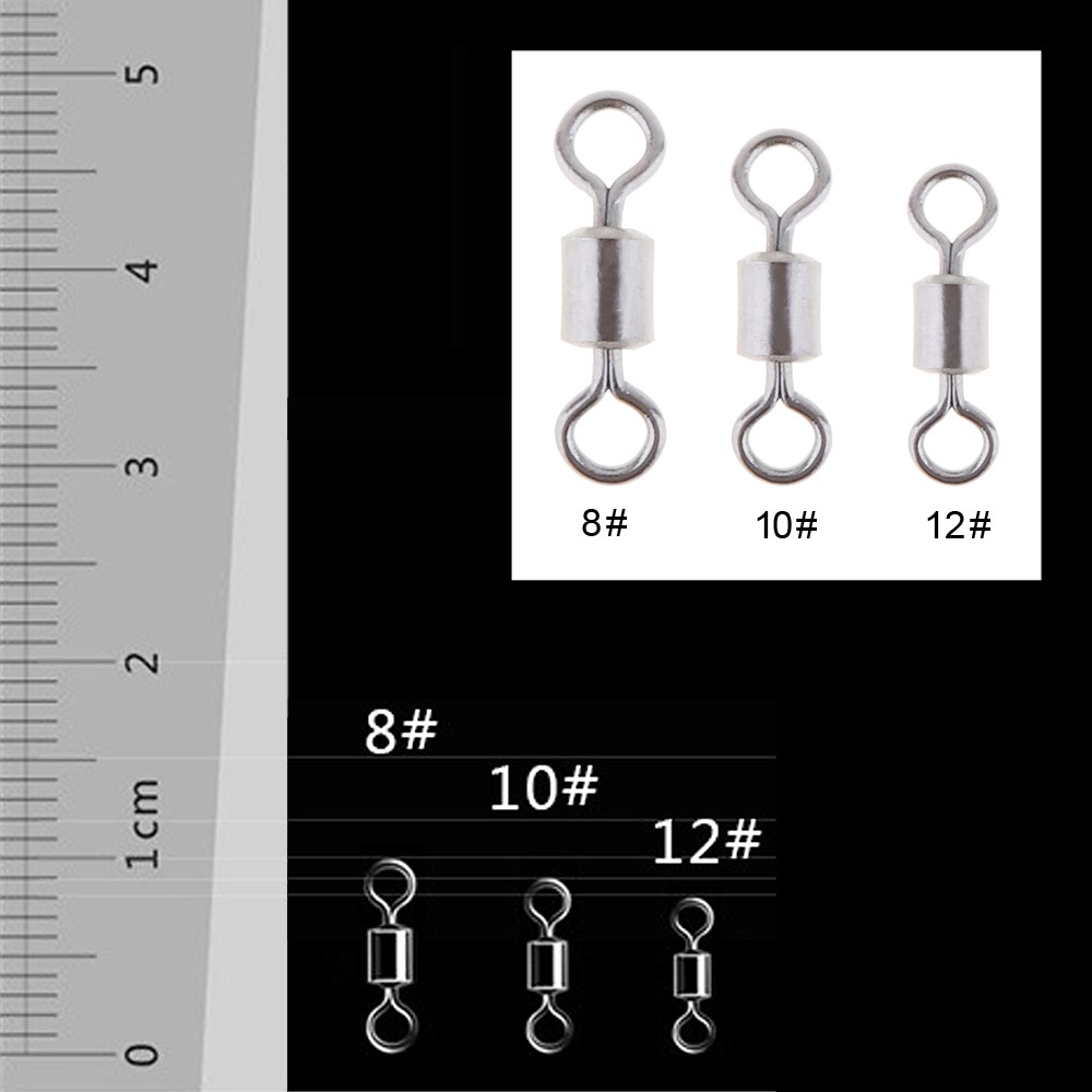 50 Cái 12# Móc Khóa Ma Ní Hình Số 8 Chuyên Dụng Cho Câu Cá