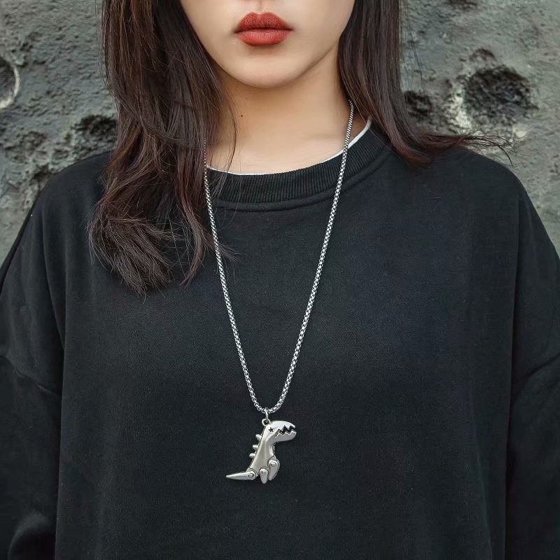 Vòng cổ mặt hình khủng long phong cách hiphop Hàn Quốc cá tính sành điệu cho nam