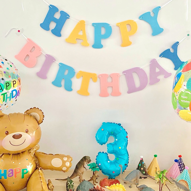 Băng Rôn Chữ Happy Birthday Trang Trí Tiệc Sinh Nhật