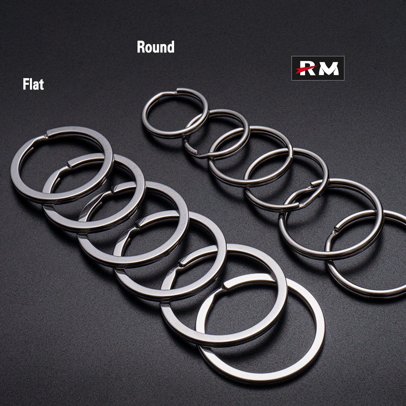 Set 10/20 Vòng Móc Chìa Khóa Bằng Thép Không Gỉ 304 Đường Kính 12Mm-38mm