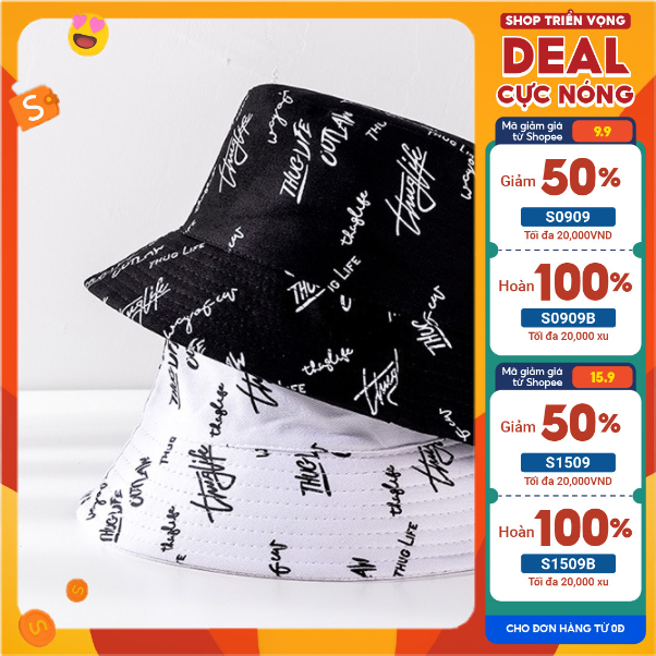 Mũ bucket 2 mặt Thuglife tai bèo vành tròn hoạ tiết Ulzzang form unisex nam nữ phong cách hàn quốc TL25