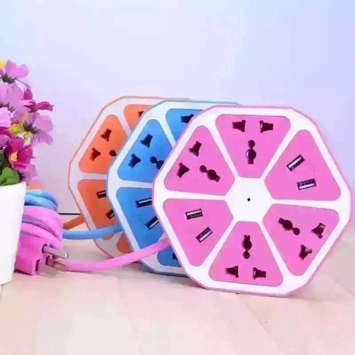 Combo 2 Ổ cắm điện lục giác tích hợp 2 cổng USB - Mẫu mới 2018(Retoanquoc)