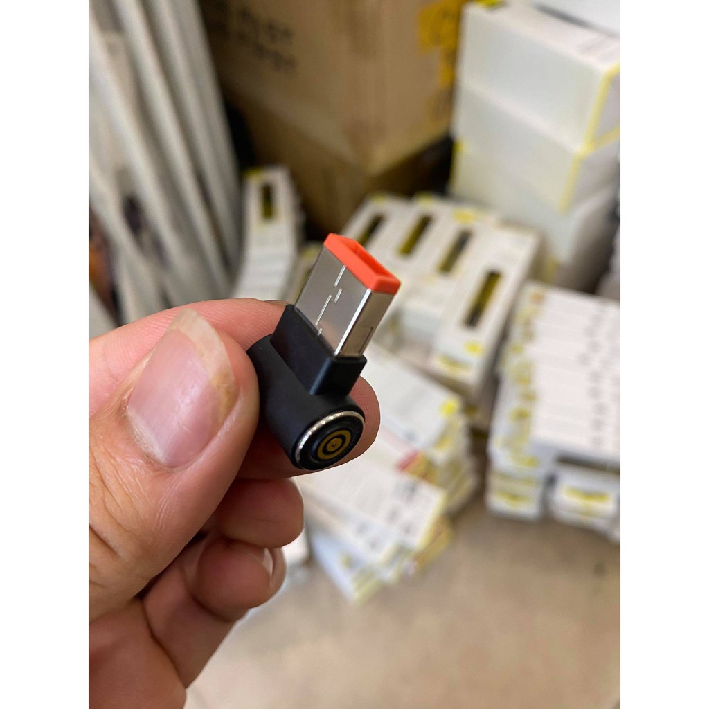 Ảnh Thật Cáp Sạc Nam Châm Cho Laptop - Baseus Zinc Magnetic Series Lenovo Laptop Type-C to DC Round Port 100w