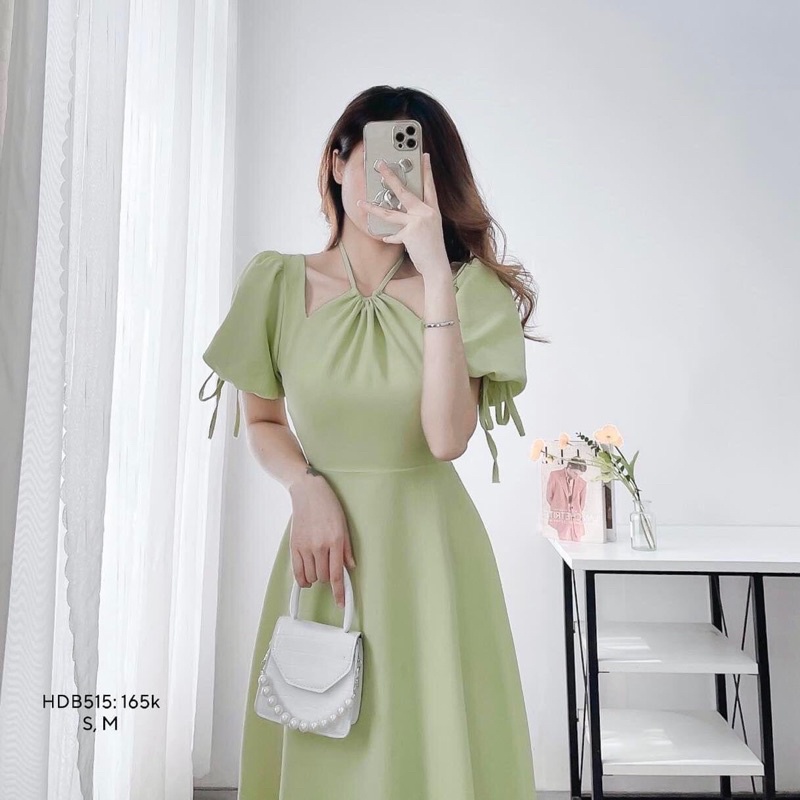 Váy Cổ Yếm 3 Màu Hottren From Tôn Dáng Thanh Lịch Trẻ Trung