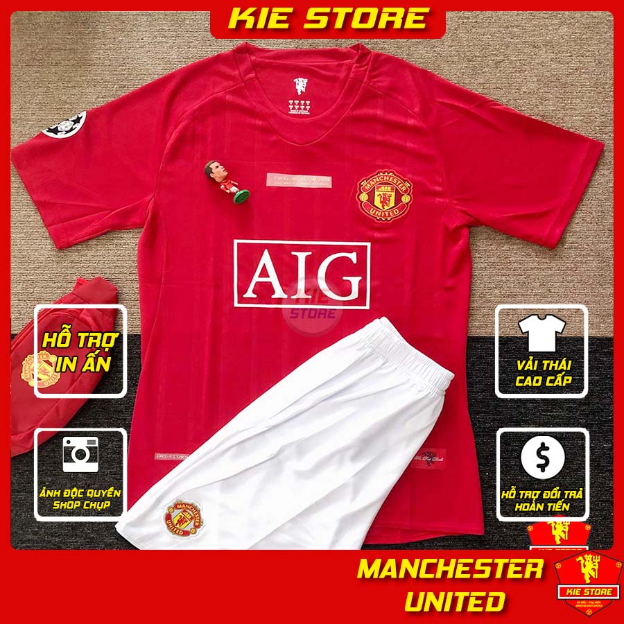 Bộ quần áo bóng đá Manchester United 2008 phiên bản SPF/ Bộ quần áo MU vô địch 2008 đỏ vải Thái xịn