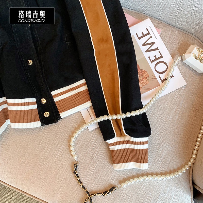Áo Khoác Bóng Chày Dáng Rộng Kiểu vintage Âu Mỹ Thời Trang Mùa Thu Năng Động