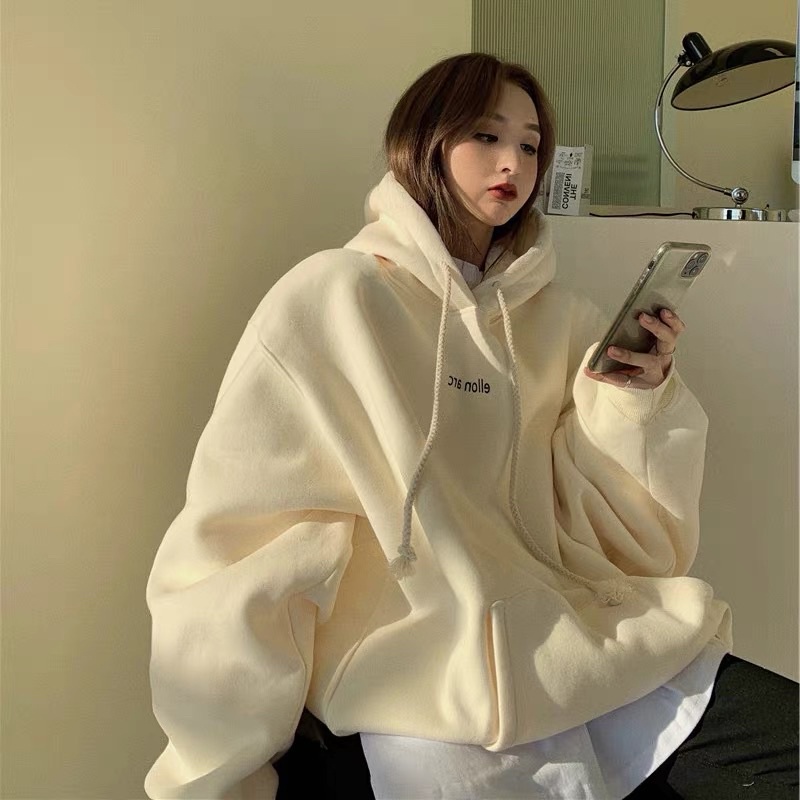 Áo hoodie form rộng nỉ bông Nam Nữ ello UNISEX M627