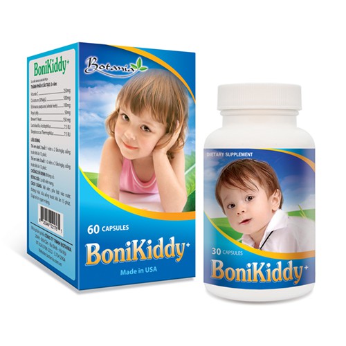BoniKiddy+ Hỗ trợ tiêu hoá , tăng cường hấp thu dinh dưỡng , giúp ăn ngon miệng ( lọ 30, 60 viên nang)
