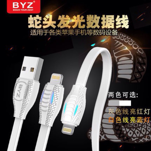 Dây sạc byz BL 652 iphone 5/6/7 iphone X