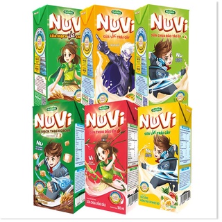 [MIX NHIỀU VỊ THAY ĐỔI ]Combo 6 hộp Sữa Nuvi hương vị ca cao lúa mạch, trái cây nhiệt đới thơm ngon cho Bé - NUTIFOOD