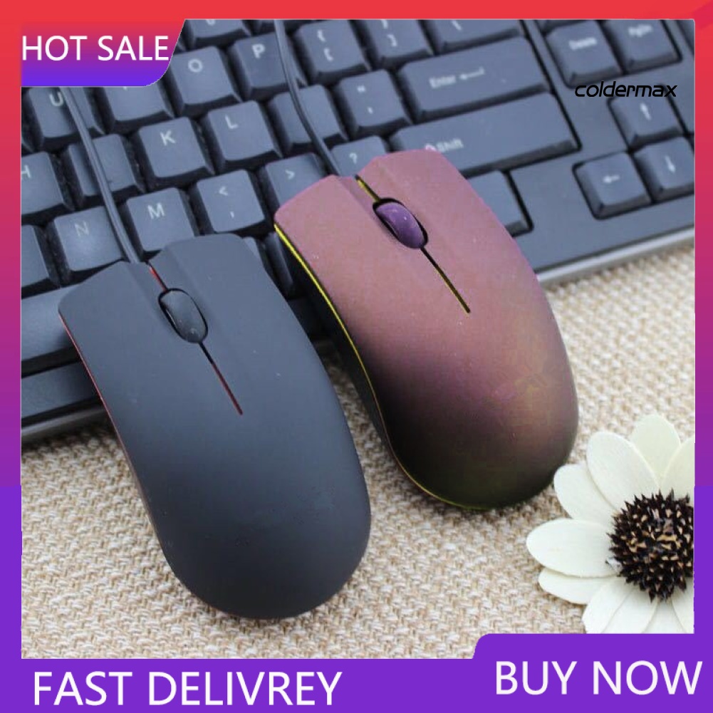 Chuột quang gaming có dây 1200dpi thiết kế 3 nút bấm cho PC và laptop