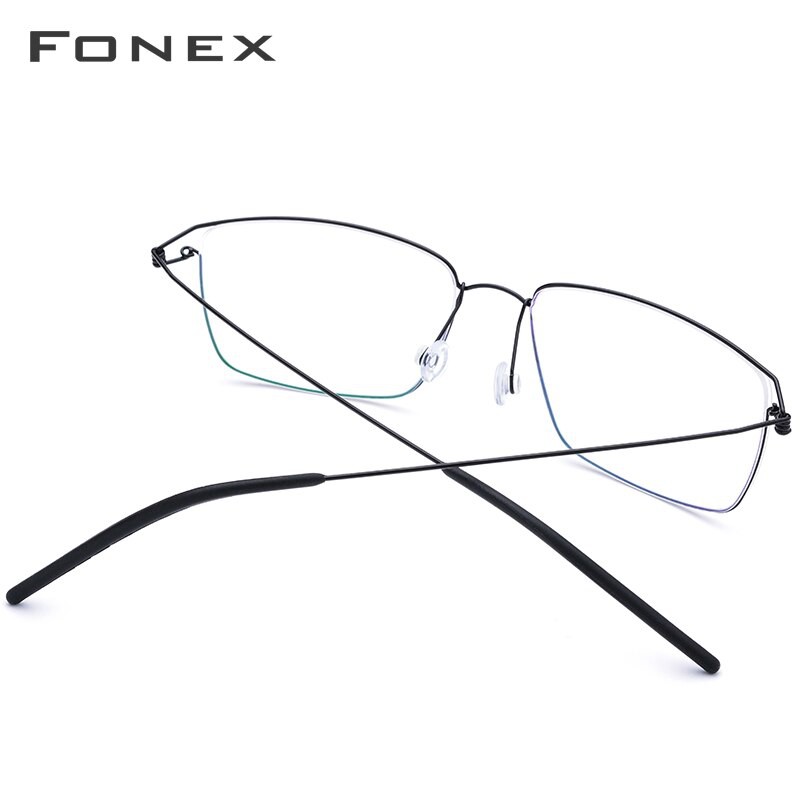 FONEX Kính hợp kim Titan Gọng kính Nam theo toa Kính mắt Phụ nữ mới Cận thị Quang học Hàn Quốc Morten Kính không vặn 98624