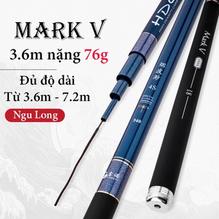 Cần câu tay Mark V_độ cứng 6h_Chất liệu Cacbon_Màu xanh đen