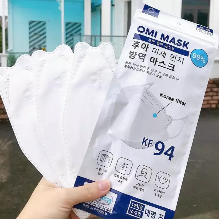 Khẩu Trang Cao Cấp 4D KF94 OMI Mask 4 Lớp Kháng Khuẩn (10 Cái/túi) | BigBuy360 - bigbuy360.vn