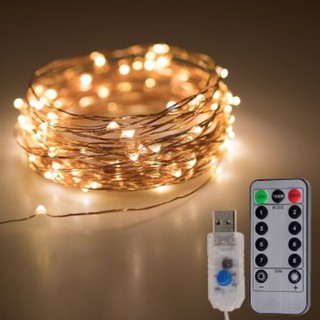 Dây Đèn LED Đom Đóm 5M 10M Fairy Light trang trí điều khiển từ xa [USB]