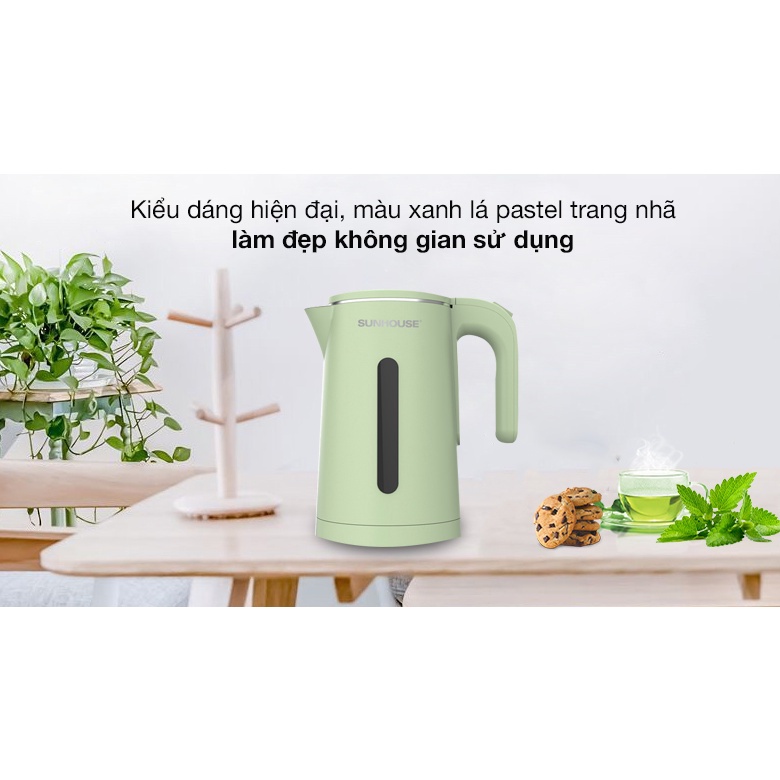 Ấm Đun Nước Siêu Tốc Sunhouse-Dung Tích 1.8 Lit-Công Suất 1500W-Giữ Nhiệt Tốt-Bảo Hành 12 Tháng