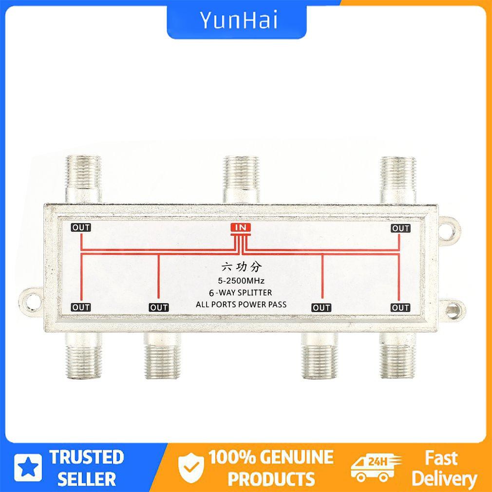 Nhà phân phối bộ chia tín hiệu cáp truyền hình cáp vệ tinh 6 đường cho SATV / CATV