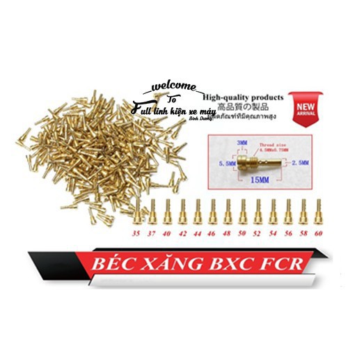 BÉC XĂNG CHO BÌNH XẰNG CON FCR