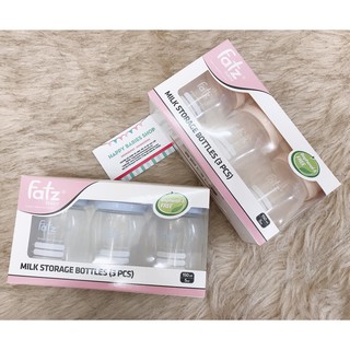Bộ 3 bình trữ sữa 150ml cổ rộng Fatz Baby FB0120