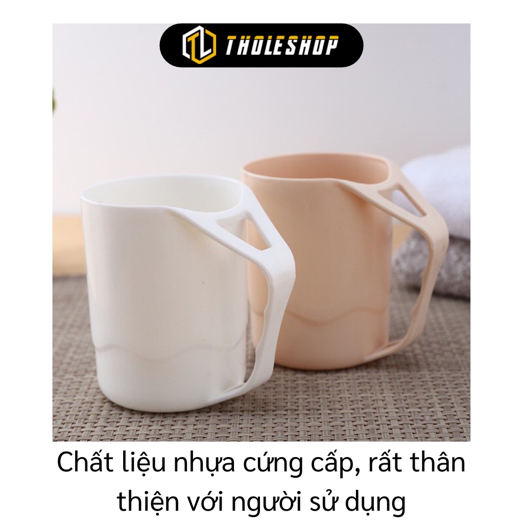 Cốc Đánh Răng - Ly Nhựa Đánh Răng Đựng Bàn Chải Sáng Tạo Có Tay Cầm Tiện Lợi 9350