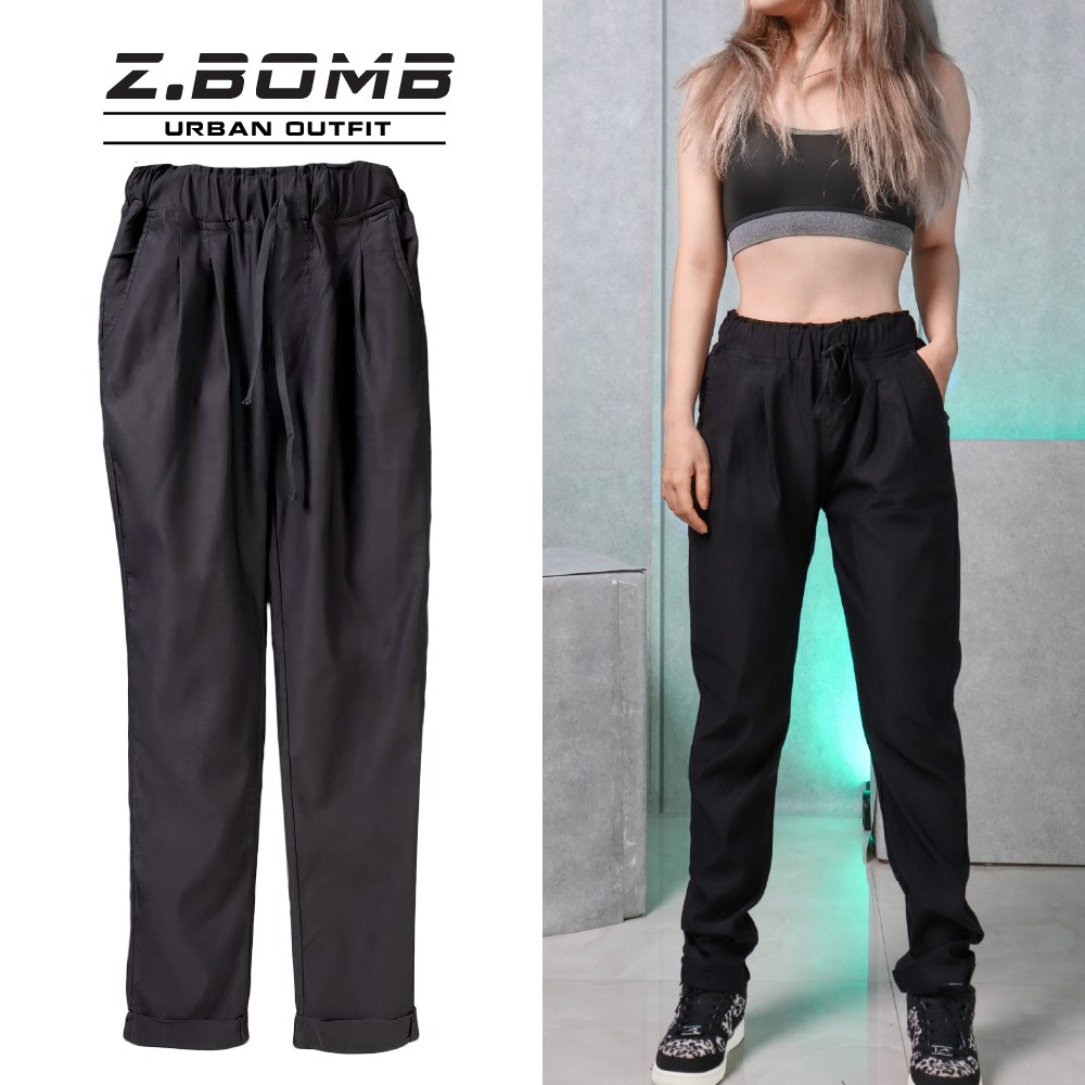 Quần Kaki Nữ Màu Đen Dáng Bó Cạp Cao Quần Khaki ZBOMB