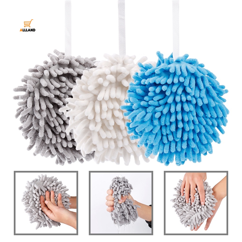 Bóng lau tay hai mặt thấm hút nhanh mềm mại có dây buộc tiện lợi