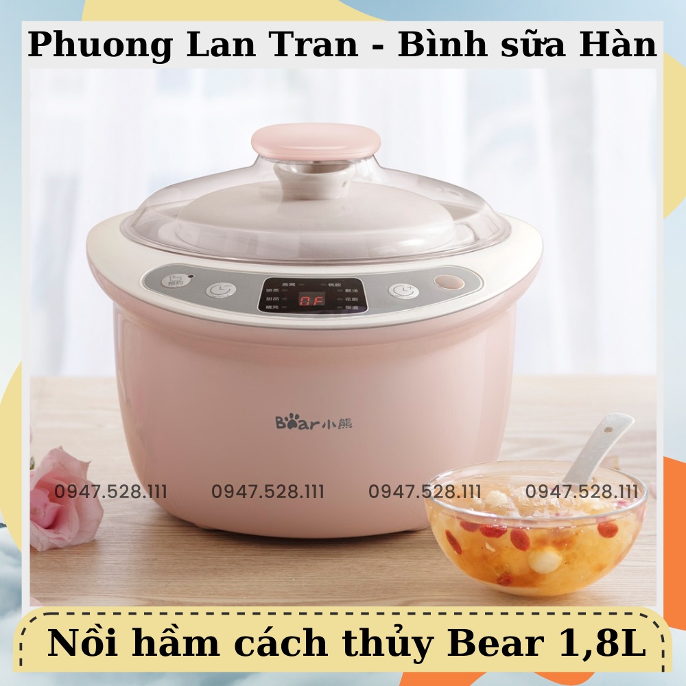 Nồi hầm cách thủy Bear 1.8L (1 thố)