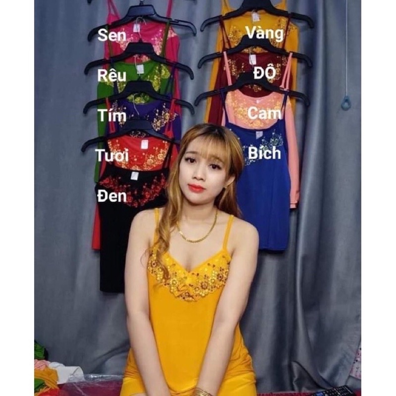 Bộ Đùi Thun Lạnh 2 Dây Phối Ren