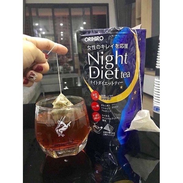 Trà hỗ trợ giảm cân ban đêm Orihiro Night Diet Tea 24 Túi Lọc