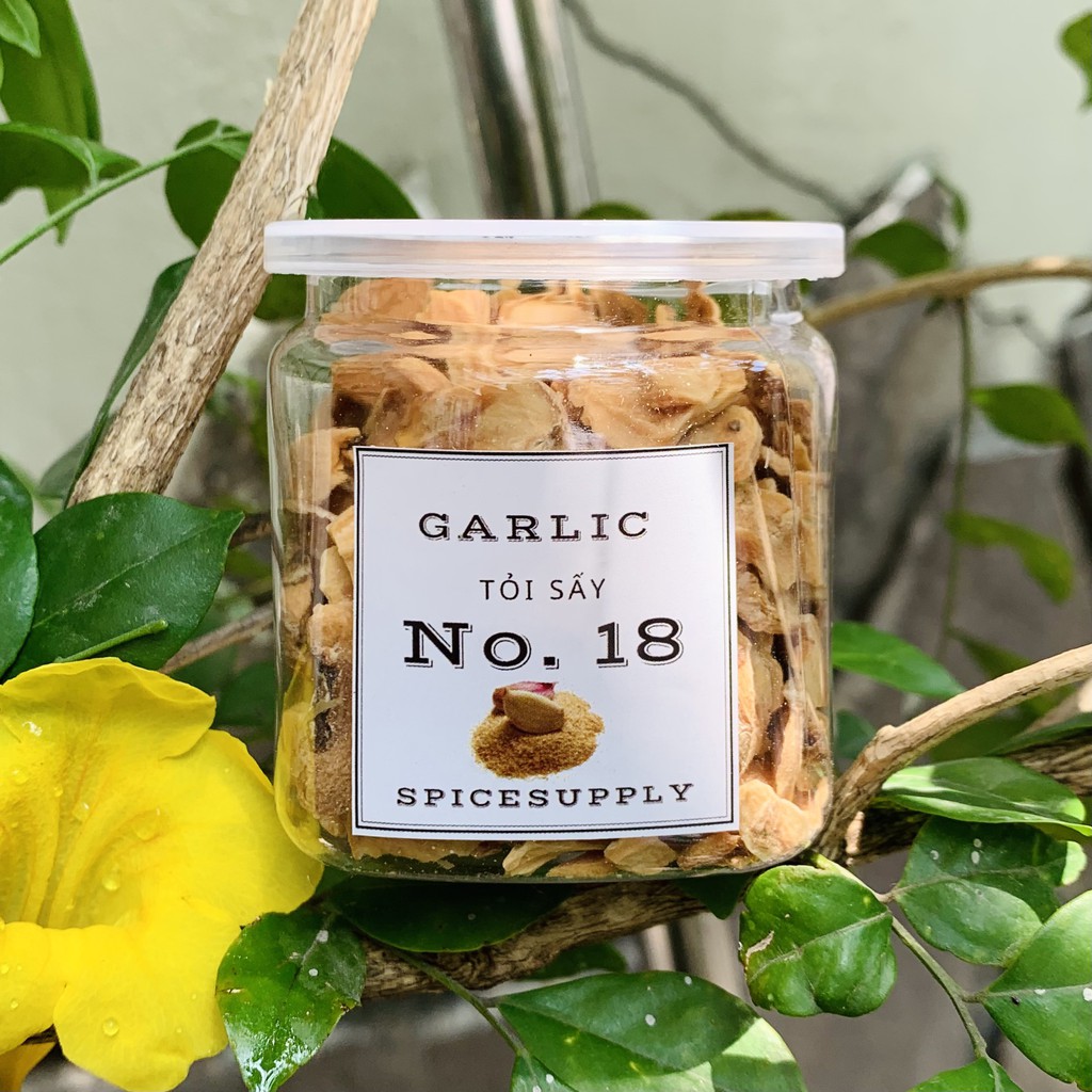 Garlic Flakes - Tỏi Lát Sấy miếng thơm ngon Hũ 120ml