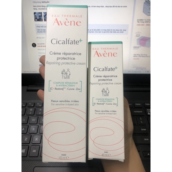 Kem Avene Cicalfate repair cream phục hồi da lành sẹo bản Pháp 40ml/100ml