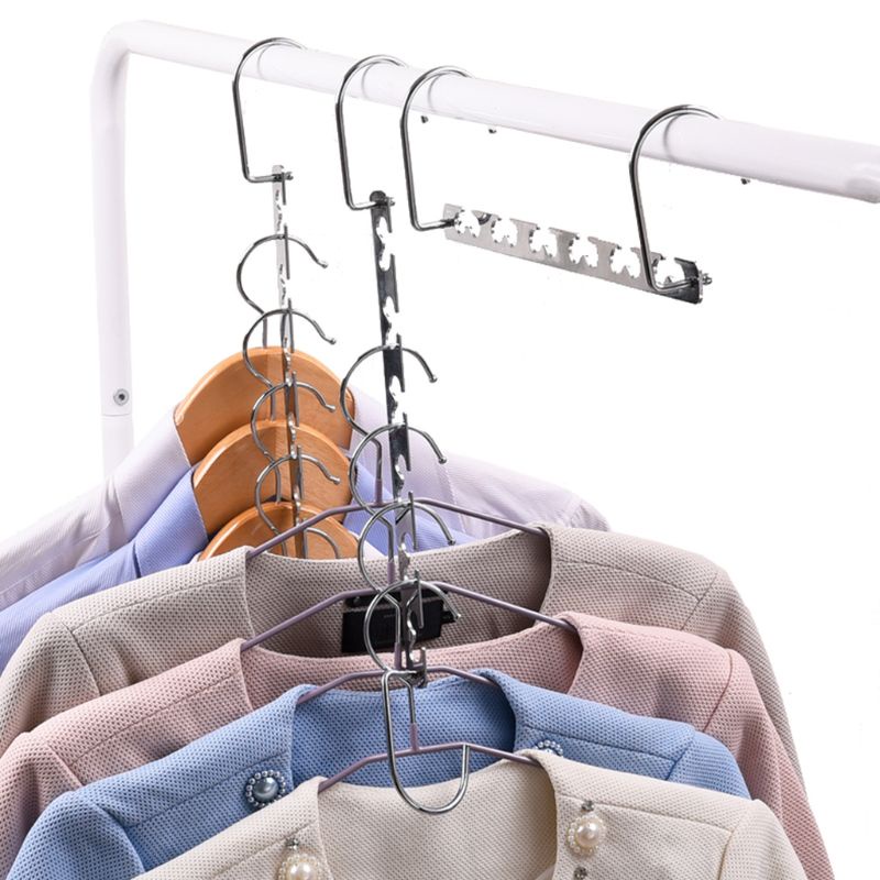 Móc Treo Quần Áo Bằng Kim Loại Chống Gió Tiết Kiệm Không Gian
