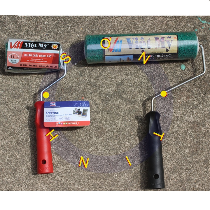 Lô lăn sơn gai sần trang trí Việt Mỹ 11cm hoặc 9in