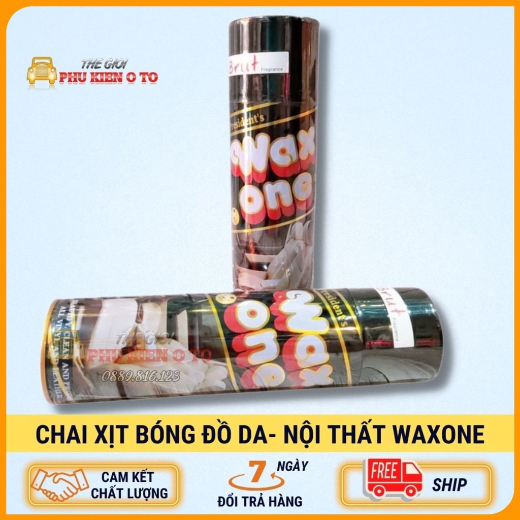 Chai xịt bóng đồ da, đồ gỗ, nội thất oto WAX ONE 450ml (Thái Lan)