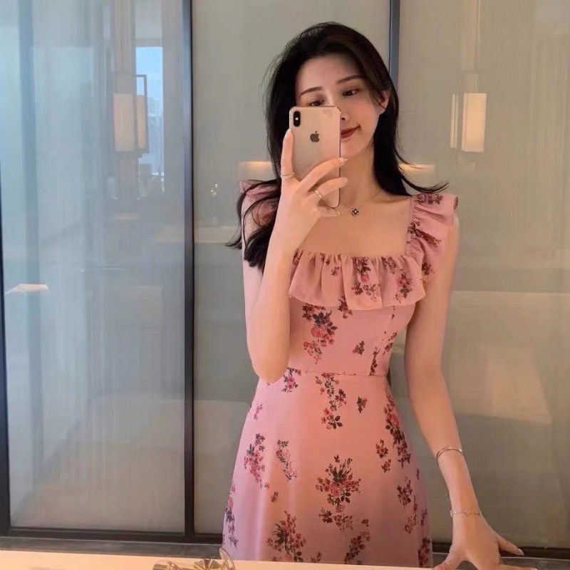 Đầm Hoa Thời Trang Pháp Thanh Lịch Quyến Rũ Cho Nữ