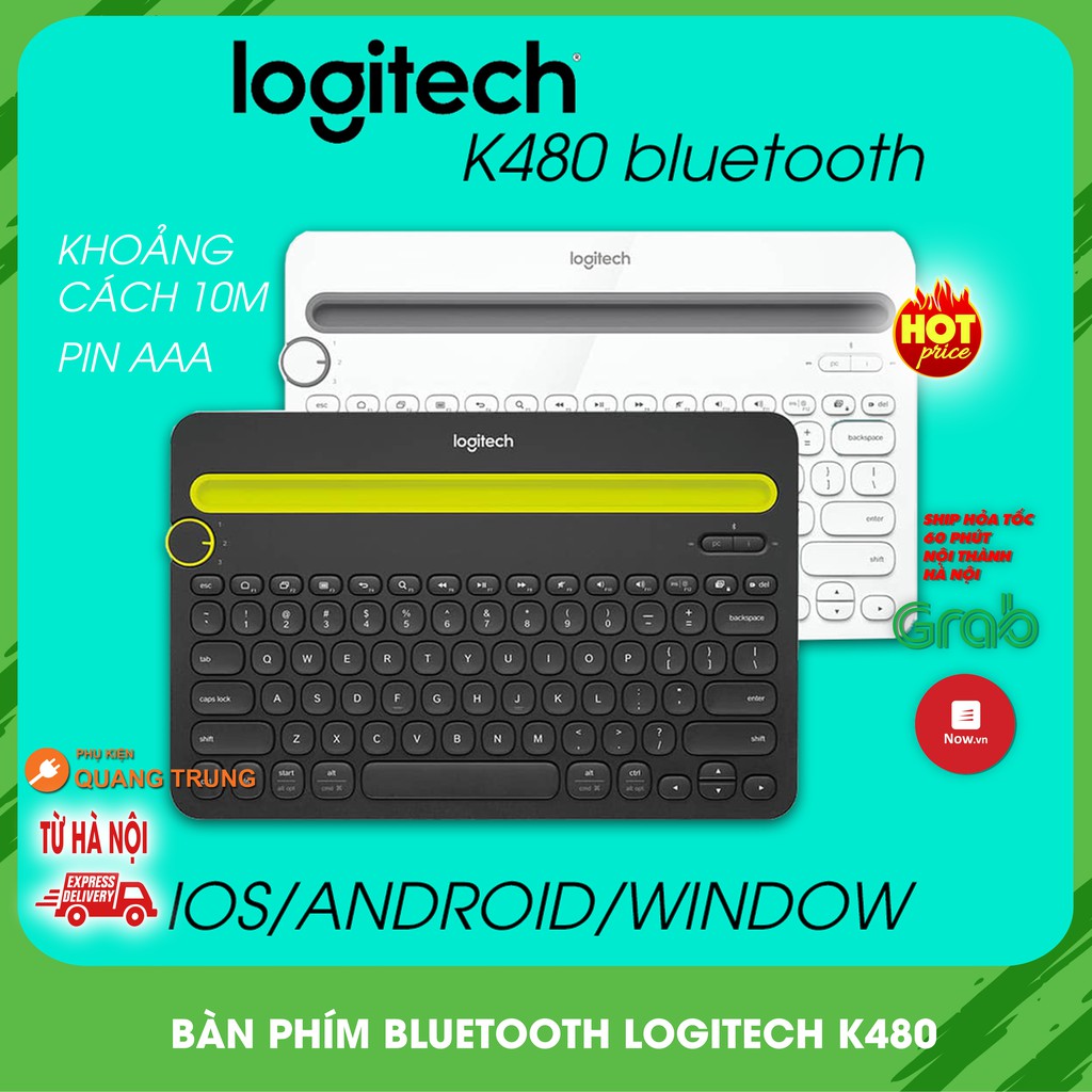 Bàn phím bluetooth Logitech K480 chính hãng, dùng cho ios, android và window