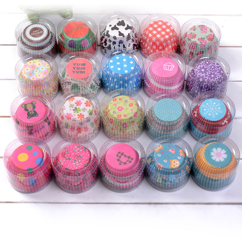 HL Set 100 Cốc Giấy Làm Bánh Cupcake Tiện Dụng
