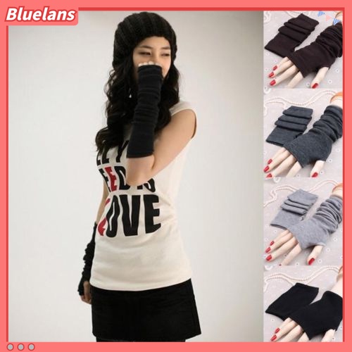 Găng Tay Len Hở Ngón Thời Trang Cho Nữ