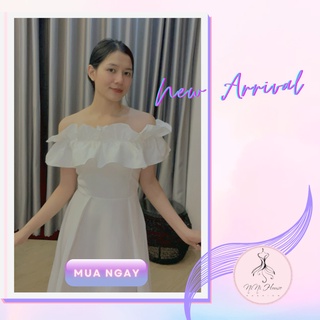 Đầm - váy bèo vai trắng dự tiệc